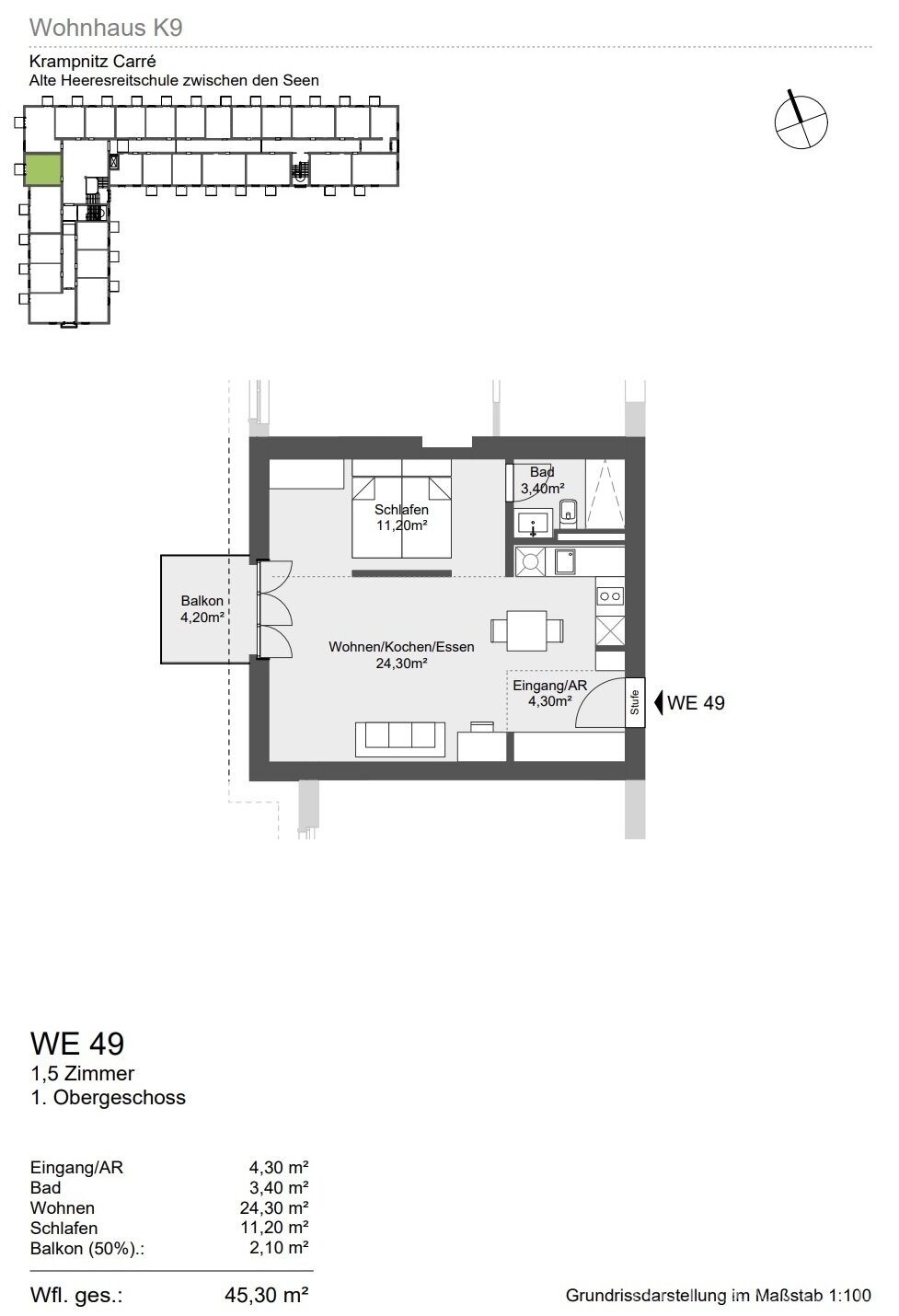 Grundriss Wohnung 49